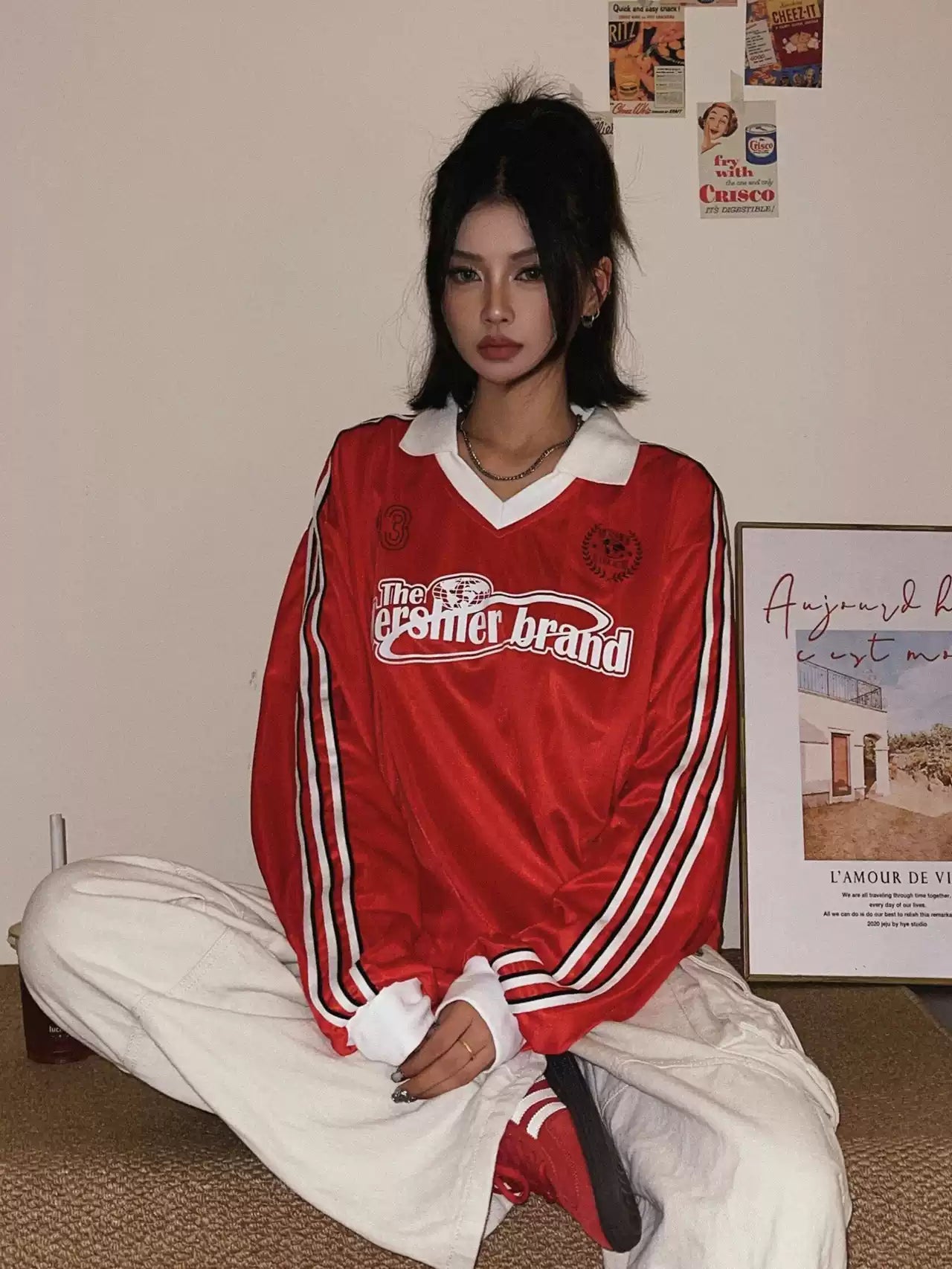 スリーライン襟付きナイロンTシャツ(本番用)