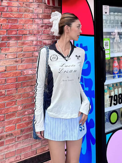 VネックカラーロングTシャツ(本番用)