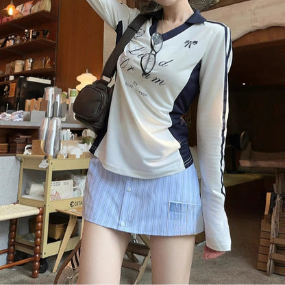 VネックカラーロングTシャツ(本番用)
